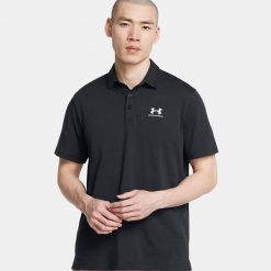 Koszulka polo męska Under Armour UA Icon. Czarne koszulki polo męskie Under Armour, m, bez wzorów, sportowe, bez kołnierzyka, bez ramiączek. Za 149.99 zł.