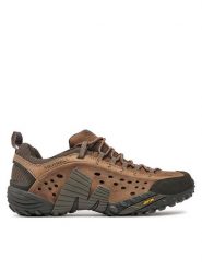 Merrell Trekkingi Intercept J73705 Brązowy. Brązowe buty trekkingowe męskie Merrell, bez wzorów, z materiału, sportowe, bez obcasa, bez zapięcia. Za 469.99 zł.