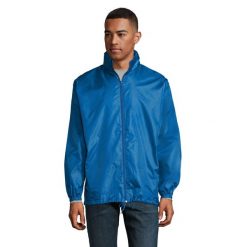 Kurtka Wiatrówka Unisex Dla Dorosłych. Niebieskie kurtki męskie SOL'S, s, bez wzorów, sportowe, bez ramiączek, bez kaptura. Za 81.99 zł.