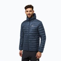 Kurtka puchowa męska Jack Wolfskin Passamani Down Hoody. Niebieskie kurtki męskie Jack Wolfskin, m, bez wzorów, z puchu, sportowe, bez ramiączek, bez kaptura. Za 949.99 zł.
