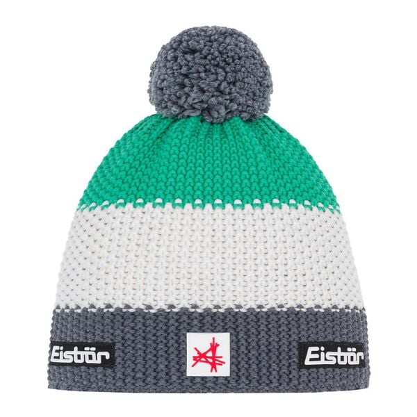 Czapka Eisbar Star Pompon MÜ SA. Zielone czapki męskie Eisbar, bez wzorów, z wełny, retro. Za 249.90 zł.