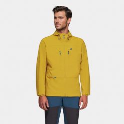 Kurtka męska softshell Alpinus Pourri. Żółte kurtki softshell męskie Alpinus, m, bez wzorów, z softshellu, bez kaptura, trekkingowe. Za 299.00 zł.