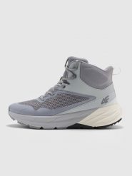 4F Wysokie buty trekkingowe SPEED HIKER z membraną męskie - szare 40. Szare buty trekkingowe męskie 4f, bez wzorów, z gumy, bez zapięcia, trekkingowe. W wyprzedaży za 279.99 zł.