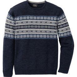 Sweter norweski Regular Fit bonprix ciemnoniebieski melanż. Swetry męskie marki bonprix. Za 37.99 zł.