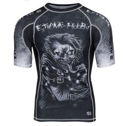 Koszulka Męska Rashguard MMA na Siłownię EXTREME HOBBY PSYCHO CLOWN. Czarne bielizna termoaktywna męska EXTREME HOBBY, m, bez wzorów, z bawełny, bez ramiączek, do biegania. Za 199.00 zł.