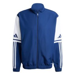 Kurtka z dresu adidas Squadra 25. Białe kurtki męskie ADIDAS, bez wzorów, z dresówki, bez ramiączek, bez kaptura. Za 153.99 zł.