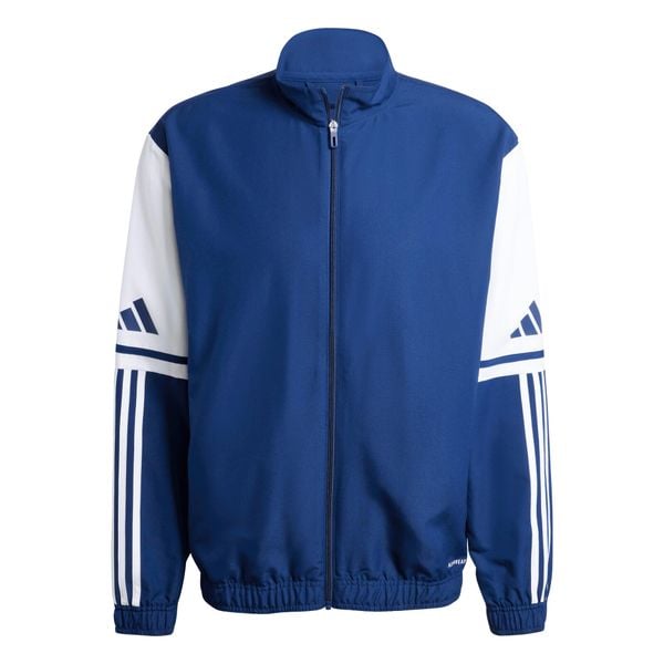Kurtka z dresu adidas Squadra 25. Białe kurtki męskie ADIDAS, bez wzorów, z dresówki, bez ramiączek, bez kaptura. Za 155.99 zł.