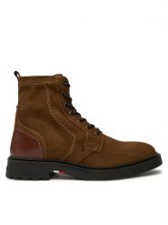 Tommy Hilfiger Kozaki FM0FM05105 Brązowy. Brązowe buty zimowe męskie Tommy Hilfiger, bez wzorów, ze skóry, bez obcasa, bez zapięcia. Za 749.99 zł.