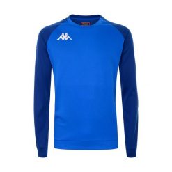 Bluza Kappa Parme. Niebieskie bluzy nierozpinane męskie Kappa, bez wzorów, eleganckie, bez ramiączek, bez kaptura. W wyprzedaży za 145.90 zł.