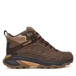 Trekkingi Merrell. Brązowe buty trekkingowe męskie Merrell, bez wzorów, bez zapięcia, trekkingowe. Za 719.99 zł.