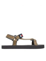 Tommy Jeans Sandały Tjm Casual Sandal EM0EM01563 Brązowy. Brązowe sandały męskie Tommy Jeans, z jeansu, bez zapięcia. Za 139.99 zł.