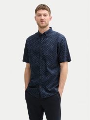 Tom Tailor Koszula 1045099 Granatowy Regular Fit. Niebieskie koszule męskie Tom Tailor, m, bez wzorów, z bawełny, bez kołnierzyka, bez ramiączek. Za 139.99 zł.