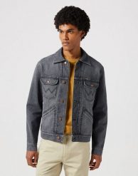 WRANGLER 124MJ MĘSKA KURTKA JEANSOWA JEANS MARSHALL 112350179 W4MJ016320. Kurtki męskie Wrangler, m, bez wzorów, z jeansu, bez ramiączek, bez kaptura. Za 259.99 zł.