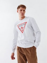 Guess Bluza Audley M2YQ37 K6ZS1 Biały Slim Fit. Białe bluzy nierozpinane męskie Guess, m, z aplikacjami, z bawełny, bez ramiączek, bez kaptura. Za 309.99 zł.