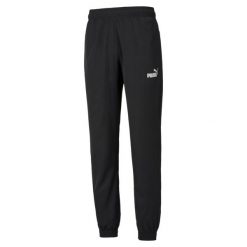 Puma Active Wovenpant, męskie spodnie dresowe, Czarne. Białe spodnie dresowe męskie Puma, bez wzorów, z dresówki. Za 260.50 zł.