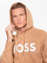 Boss Bluza 50496661 Beżowy Oversize. Brązowe bluzy nierozpinane męskie Boss, m, bez wzorów, z bawełny, bez ramiączek, bez kaptura. Za 469.99 zł.