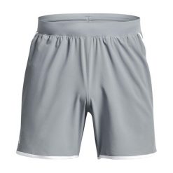 Spodenki fitness męskie Under Armour Hiit Woven. Szare buty treningowe męskie Under Armour, bez wzorów, bez zapięcia, na fitness i siłownię. Za 79.99 zł.