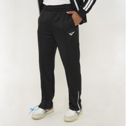 Spodnie sportowe STELLAR męskie czarne. Białe długie spodnie sportowe męskie Legea, bez wzorów, na fitness i siłownię. W wyprzedaży za 96.00 zł.