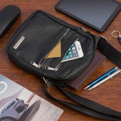 Męska torba skórzana przez ramię czarna Beltimore premium raportówka G22. Czarne torby męskie na ramię bez wzorów, przez ramię. Za 153.90 zł.