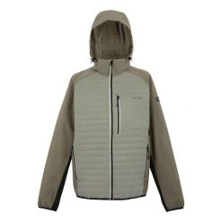 Kurtka puchowa Regatta Pro Hybrid II. Szare kurtki softshell męskie Regatta, m, bez wzorów, z materiału, bez kaptura, trekkingowe. Za 139.99 zł.