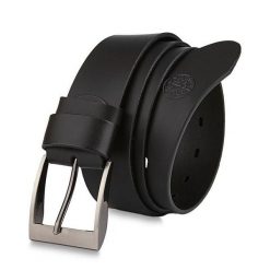 Skórzany pasek BETLEWSKI DW40-0 115 czarny. Czarne paski męskie Betlewski, bez wzorów, z materiału. Za 69.90 zł.