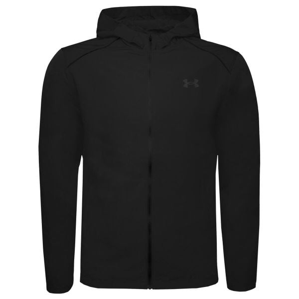 Kurtka przeciwdeszczowa z kapturem Under Armour Storm Run. Brązowe kurtki softshell męskie Under Armour, l, bez wzorów, z softshellu, z kapturem, trekkingowe. Za 340.50 zł.