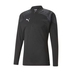 Bluza dresowa 1/4 zip Puma Team Cup. Czarne bluzy nierozpinane męskie Puma, bez wzorów, z dresówki, sportowe, bez ramiączek, bez kaptura. W wyprzedaży za 190.00 zł.