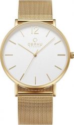Zegarek OBAKU Zegarek męski Obaku Denmark V197GXGWMG1 złoty. Żółte zegarki męskie Obaku, złote. Za 413.00 zł.