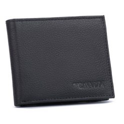 Portfel męski 4U Cavaldi 0035-PDM-BP czarny. Czarne portfele męskie 4U Cavaldi, bez wzorów, ze skóry. Za 45.00 zł.
