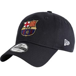 Czapka z daszkiem męska Core 9Twenty FC Barcelona Cap. Niebieskie czapki męskie New Era, bez wzorów, z bawełny, casualowe. Za 119.99 zł.