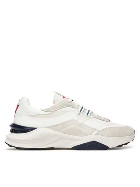 Guess Sneakersy FMTVAL FAL12 Biały. Białe buty sportowe na co dzień męskie Guess, m, z aplikacjami, ze skóry, bez ramiączek, bez kaptura. Za 449.99 zł.