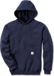 Carhartt Bluza Carhartt Midweight Hooded Sweatshirt Navy. Niebieskie bluzy nierozpinane męskie Carhartt, m, bez wzorów, bez ramiączek, bez kaptura. Za 237.91 zł.