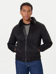 Guess Kurtka z imitacji skóry M5BL43 W2302 Czarny Regular Fit. Czarne kurtki męskie Guess, m, z aplikacjami, ze skóry, bez ramiączek, bez kaptura. Za 679.99 zł.