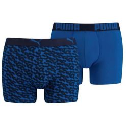 Bokserki Puma dla Mężczyzn - Zestaw 2 w Kolorze Niebieskim, Komfort i Styl. Niebieskie bokserki męskie Puma, l, bez wzorów, z bawełny. Za 157.99 zł.