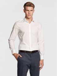 Michael Kors Koszula MD0MD90425 Biały Slim Fit. Białe koszule męskie Michael Kors, m, bez wzorów, z bawełny, bez kołnierzyka, bez ramiączek. Za 329.99 zł.