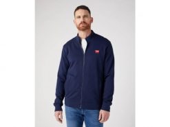 MESKA BLUZA WRANGLER FUNNEL NECK ZIP REAL NAVY 112341207. Niebieskie bluzy rozpinane męskie Wrangler, s, bez wzorów, bez ramiączek, bez kaptura. Za 169.99 zł.
