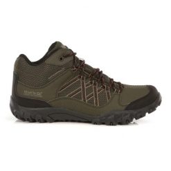 Buty trekkingowe męskie Edgepoint Mid Regatta. Zielone buty trekkingowe męskie Regatta, bez wzorów, bez zapięcia. Za 266.00 zł.