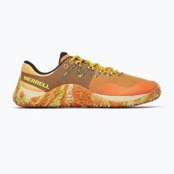 Buty barefoot męskie Merrell Trail Glove 7 sienna. Brązowe buty do biegania męskie Merrell, bez wzorów, bez zapięcia, do biegania. Za 519.99 zł.