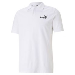 Polo Puma Essential Pique. Białe koszulki polo męskie Puma, m, bez wzorów, z bawełny, sportowe, bez kołnierzyka, bez ramiączek. Za 99.00 zł.