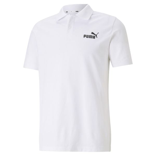 Polo Puma Essential Pique. Białe koszulki polo męskie Puma, m, bez wzorów, z bawełny, sportowe, bez kołnierzyka, bez ramiączek. Za 99.00 zł.