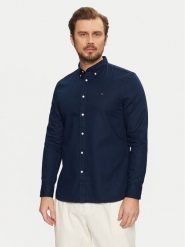Tommy Hilfiger Koszula Flex Dobby MW0MW37578 Granatowy Slim Fit. Niebieskie koszule męskie Tommy Hilfiger, m, bez wzorów, z bawełny, bez kołnierzyka, bez ramiączek. Za 229.99 zł.