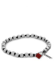 HUGO Bransoletka 50544514 Srebrny. Szare biżuteria dla mężczyzn Hugo, z tworzywa sztucznego, metalowe. Za 239.99 zł.