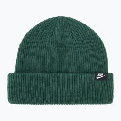 Czapka zimowa Nike Terra Futura 365 Short-Cuff. Zielone czapki męskie Nike, na zimę, bez wzorów, sportowe. Za 99.99 zł.