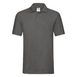 Męska Koszulka Polo Premium. Szare koszulki polo męskie Fruit of the Loom, l, bez wzorów, bez kołnierzyka, bez ramiączek. Za 65.99 zł.