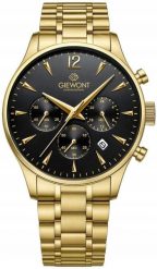Zegarek Giewont Zegarek Męski Chronograph Sapphire Złoto Czarny GW6310-B4. Czarne zegarki męskie Giewont, złote. Za 221.10 zł.
