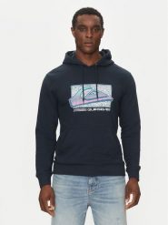 Quiksilver Bluza EQYFT05094 Granatowy Regular Fit. Niebieskie bluzy nierozpinane męskie Quiksilver, m, bez wzorów, z bawełny, bez ramiączek, bez kaptura. Za 109.99 zł.