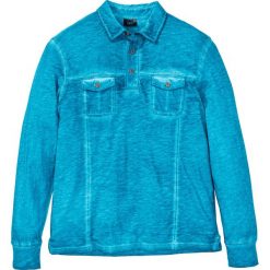 Shirt polo z długim rękawem Regular Fit bonprix ciemnoturkusowy. Koszulki męskie z długim rękawem marki bonprix. Za 34.99 zł.
