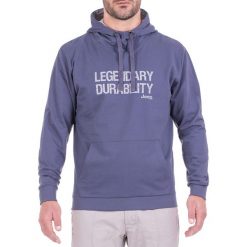 Bluza w kolorze fioletowym. Niebieskie bluzy nierozpinane męskie marki Jeep, m, z nadrukiem, z kapturem. W wyprzedaży za 119.95 zł.