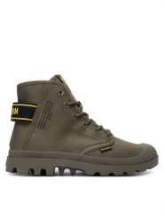 Palladium Trapery Pampa Hi Dare Ii 79514-325-M Zielony. Zielone buty zimowe męskie Palladium, bez wzorów, z materiału, bez obcasa, bez zapięcia. Za 389.99 zł.