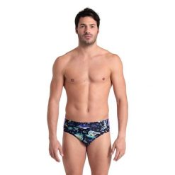 Kąpielówki męskie slipy kąpielowe sportowe na basen Arena Fun Planet. Czarne kąpielówki męskie ARENA, m, bez wzorów. Za 179.99 zł.